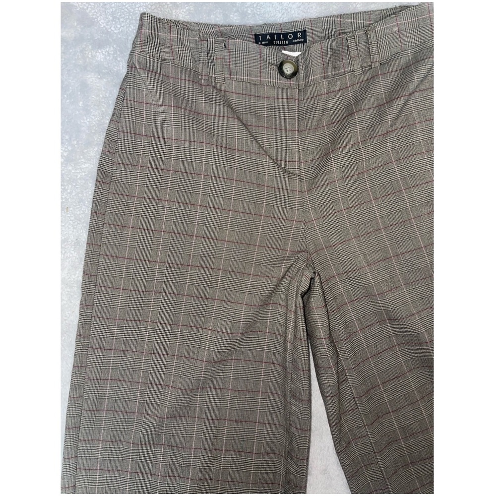 Women’s Light Green Plaid Tailor B. Moss Capri Slacks 💚